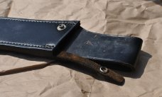Floyd Byrd Randall Employee Leather Sheath 14 1/2" OAL Black Appears Unused 3" Belt Loop Snap Keeper