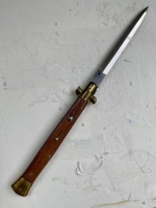 AB Italy 33cm / 13" Beltrame Dagger Blade Rosewood Brass Hardware VG+ Beltrame 90s Swivel Bolster