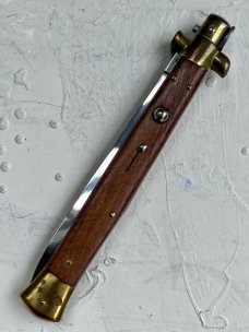 AB Italy 33cm / 13" Beltrame Dagger Blade Rosewood Brass Hardware VG+ Beltrame 90s Swivel Bolster