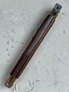 AB Italy 33cm / 13" Beltrame Dagger Blade Rosewood Brass Hardware VG+ Beltrame 90s Swivel Bolster