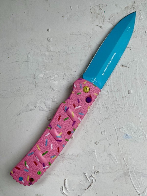 Boker Dessert Warrior Blue Donut LARGE 28cm / 11" Simpsons Knife EX