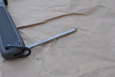 Gravity Knife Messer Kapp LL Truppe Lg. Bail Folding Spike OD Green Handled  Not Used 