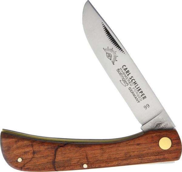 GERMAN EYE BRAND - CLODBUSTER #99  {LARGE} - ETCHED BLADE - 4 5/8" CLOSED LENGTH - WOOD HANDLES