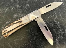 Northwoods Scagel Third Series Folder Knife Beautiful Stag, Unused 