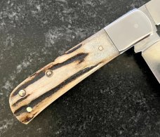 Northwoods Scagel Third Series Folder Knife Beautiful Stag, Unused 