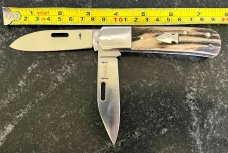 Northwoods Scagel Third Series Folder Knife Beautiful Stag, Unused 
