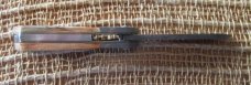 Jay Bigler “98” folding knife with Damascus and died wood