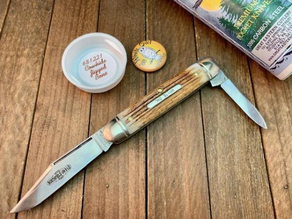 Great Eastern Cutlery Northfield White Owl 68 Cowhide Jigged Bone 2021 Great Eastern Cutlery Northfield White Owl 68 Cowhide Jigged Bone 2021