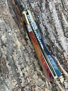 BUCK 110 LEROY REMER CUSTOM MEXICAN BLANKET KNIFE