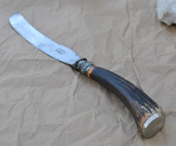 John Wigfall & Co. 16" OAL Sterling Silver Bolster Stag Handle Appears Unused Hand Forged Sheer Stel John Wigfall & Co. 16" OAL Sterling Silver Bolster Stag Handle Appears Unused Hand Forged Sheer Stel
