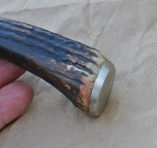 John Wigfall & Co. 16" OAL Sterling Silver Bolster Stag Handle Appears Unused Hand Forged Sheer Stel