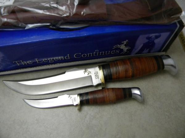 Colt CT 295 Fixed Blade Stacked Leather Combo Sheath Knives