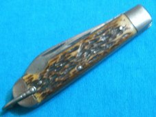 VINTAGE 4 LINE CAMILLUS CUTLERY CO BONE EZ EASY OPEN JACK FOLDING POCKET KNIFE KNIVES OLD