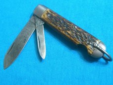 VINTAGE 4 LINE CAMILLUS CUTLERY CO BONE EZ EASY OPEN JACK FOLDING POCKET KNIFE KNIVES OLD