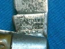 VINTAGE 4 LINE CAMILLUS CUTLERY CO BONE EZ EASY OPEN JACK FOLDING POCKET KNIFE KNIVES OLD