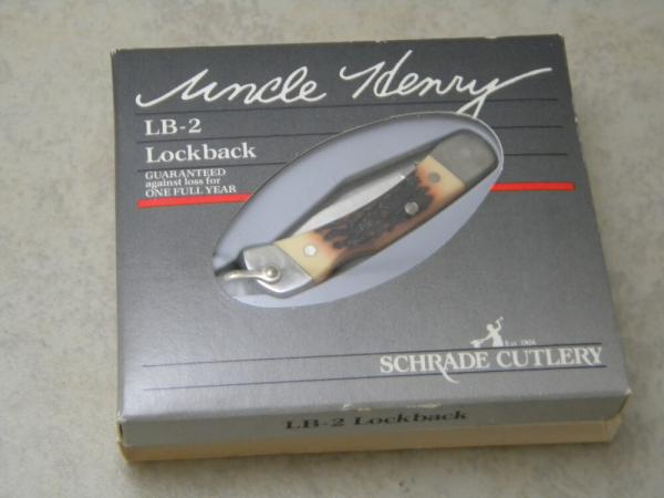 Uncle Henry Schrade LB2 USA Staglon Lit'l Bear Lockback Knife with Bale c.1980's Uncle Henry Schrade LB2 USA Staglon Lit'l Bear Lockback Knife with Bale c.1980's