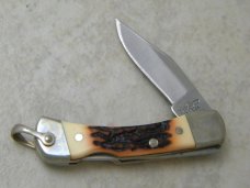 Uncle Henry Schrade LB2 USA Staglon Lit'l Bear Lockback Knife with Bale c.1980's