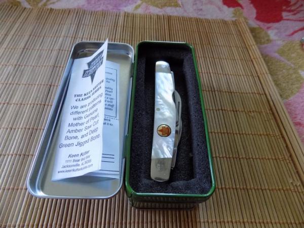 Never Used Keen Kutter Congress four blade knife, with tin