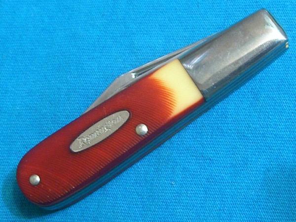 VINTAGE REMINGTON USA BARLOW BAREHEAD SAWCUT DELRIN RED FOLDING POCKET PEN KNIFE KNIVES OLD VINTAGE REMINGTON USA BARLOW BAREHEAD SAWCUT DELRIN RED FOLDING POCKET PEN KNIFE KNIVES OLD