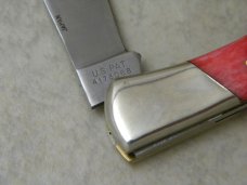 Frost Cutlery Apache Red Pick Bone Bob Cargill Design Bolster Lock Knife NIB