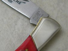 Frost Cutlery Apache Red Pick Bone Bob Cargill Design Bolster Lock Knife NIB
