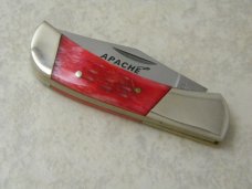 Frost Cutlery Apache Red Pick Bone Bob Cargill Design Bolster Lock Knife NIB