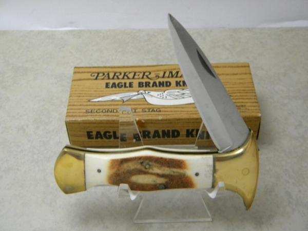 Parker-IMAI Eagle Brand EL Diablo Second Cut Stag Lockback Knife NIB