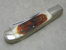 Frost Cutlery Second Cut Stag Jim Bowie Trapper II Knife NIB