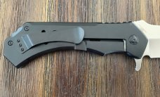 S-Tec Cleaver style folding knife Stonewash
