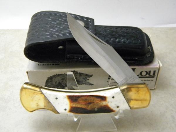 Parker Big Lou Bone K-139 Lockback Knife in Box w/Pouch Parker Big Lou Bone K-139 Lockback Knife in Box w/Pouch