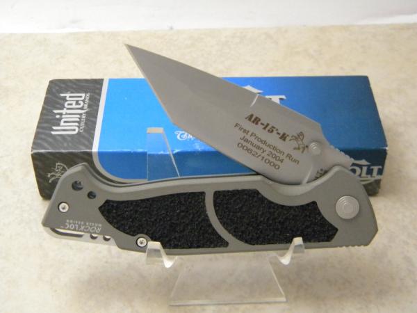 Colt CT CTO104 (United Cutlery) USA Rock Loc Grey AR15K lockback Knife NIB Colt CT CTO104 (United Cutlery) USA Rock Loc Grey AR15K lockback Knife NIB
