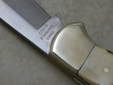 Colt CT CTO113  (United Cutlery) Stag lockback Knife NIB w/Leather Pouch