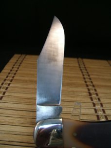SCHRADE OLD TIMER 125OT MUSTANG U.S.A. MADE VINTAGE UNUSED OLDER HIGH CARBON STEEL LINER LOCK KNIFE 
