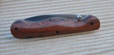 Hoslkins Kettle Island KY Custom Folder Lock Back Hard Wood 4 1/4" Closed Mint Mirror Polish
