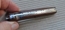 Hoslkins Kettle Island KY Custom Folder Lock Back Hard Wood 4 1/4" Closed Mint Mirror Polish