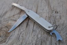 Luna Italy Fisherman's Folder Aluminum Waffle Handles Mint Mirror Polish 7 Functions With Bail