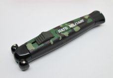 Vintage NOS OTF SUPER AUTOMATIC SPRINGER Knife Nato Military Camo w/Box