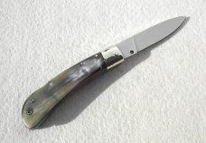 NOS AKC ITALIAN CLASSIC SPEED HUNTER GENUINE BRAZILIAN HORN NICKEL SILVER BOLSTERS 