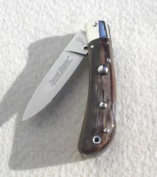NOS AKC ITALIAN CLASSIC SPEED HUNTER GENUINE BRAZILIAN HORN NICKEL SILVER BOLSTERS 