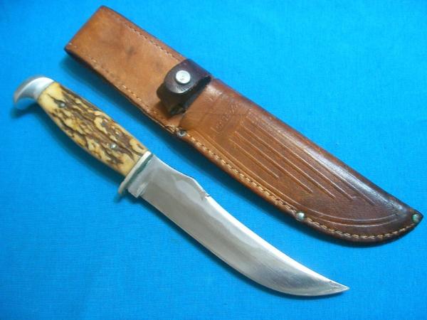 VINTAGE CASE XX USA 523 - 6 STAG  1965 - 1969 FIXED BLADE HUNTING SKINNING BOWIE KNIVES OLD SHEATH