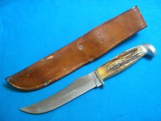 VINTAGE CASE XX USA 523 - 6 STAG  1965 - 1969 FIXED BLADE HUNTING SKINNING BOWIE KNIVES OLD SHEATH