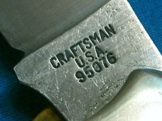 VINTAGE BIG CRAFTSMAN LOCKBLADE 95076 USA LINERLOCK LOCKBACK FOLDING JACK POCKET KNIFE KNIVES OLD