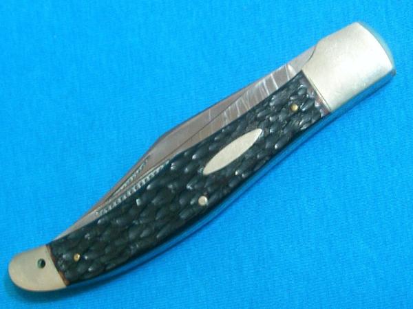 VINTAGE KANE KUTLERY GERMANY JIGGED BONE TRAPPER FOLDING POCKET KNIVES