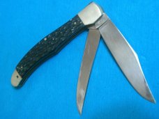 VINTAGE KANE KUTLERY GERMANY JIGGED BONE TRAPPER FOLDING POCKET KNIVES