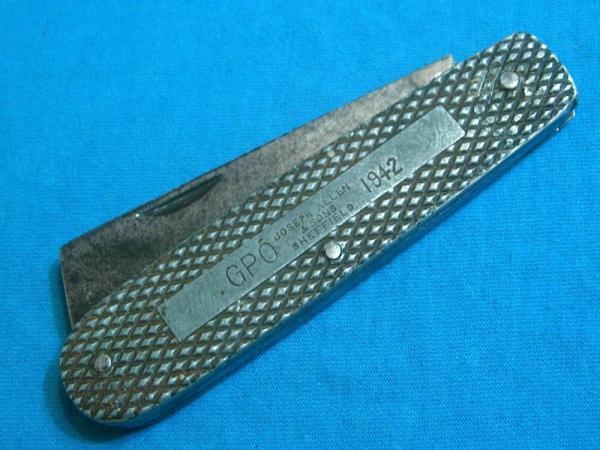 VINTAGE WW2 ANTIQUE NON XLL JOSEPH ALLEN & SONS SHEFFIELD GPO 1942  FOLDING POCKET KNIFE KNIVES OLD