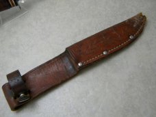 Schrade Walden USA 141 Fixed Blade Bear Head Sheath Knife 