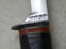 Schrade Walden USA 141 Fixed Blade Bear Head Sheath Knife 