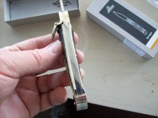 Hubertus Knife Solingen, Germany Large Size 11 Spear-Point Blade Genuine Stag/Antler NIB