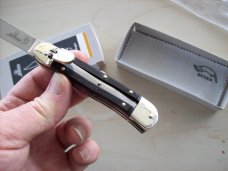 Hubertus Knife Solingen, Germany Size 10 Medium Exotic Black Ebonywood NIB