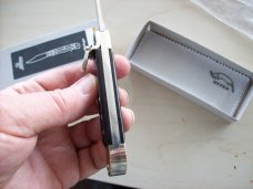 Hubertus Knife Solingen, Germany Size 10 Medium Exotic Black Ebonywood NIB
